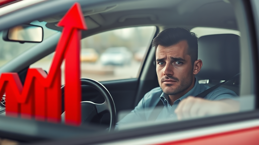 손해율과 보험료 인상의 관계 (realistic 스타일)