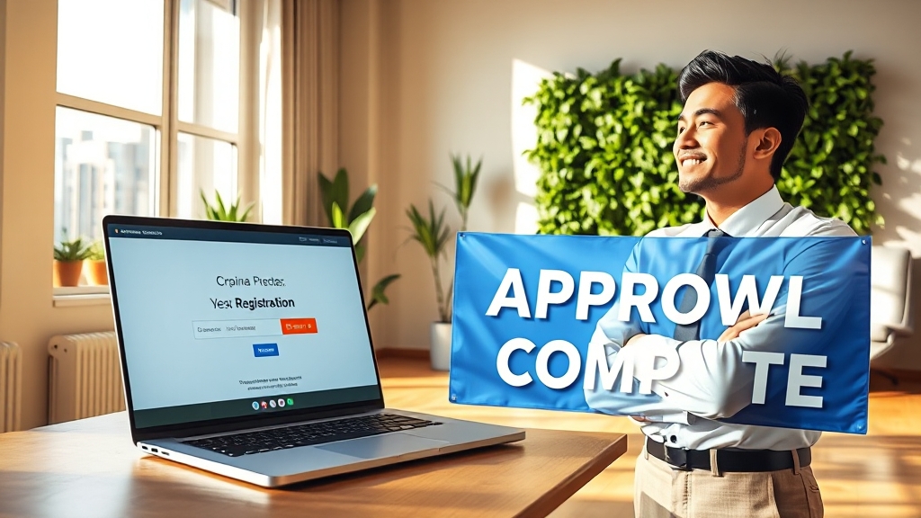 가입 및 승인 절차 (realistic 스타일)