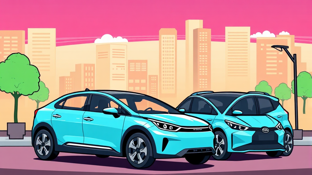 기아 전기차 모델별 특징 비교 (cartoon 스타일)