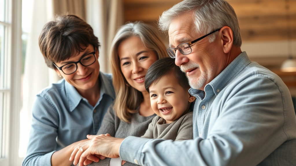 주택연금 상속, 배우자와 자녀의 권리와 의무 (realistic 스타일)