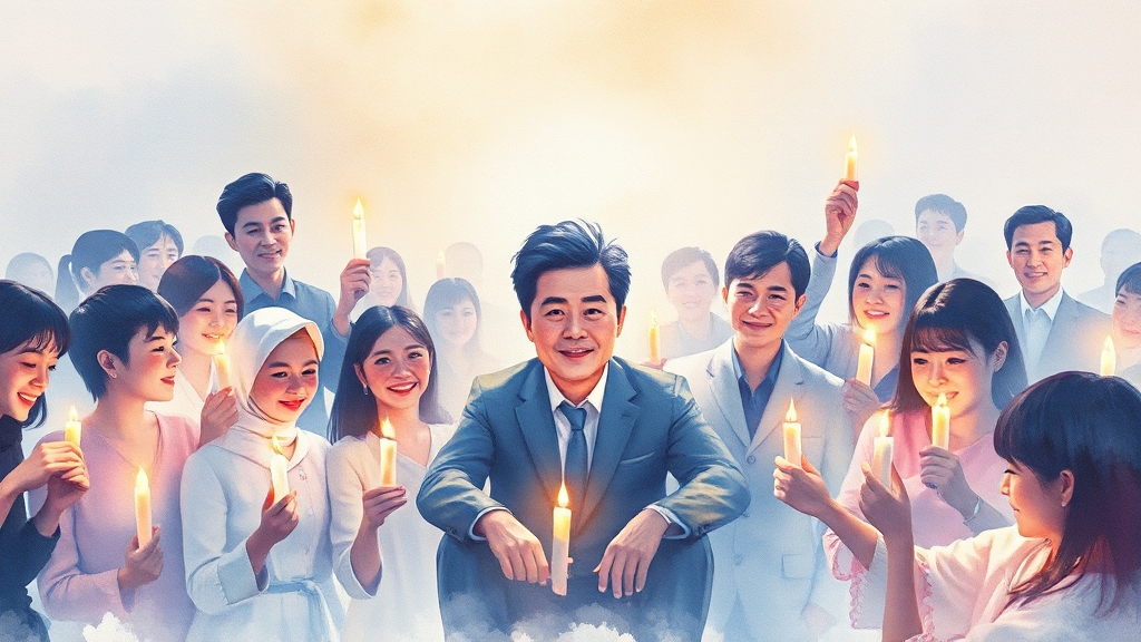 탄핵 이후: 문재인 정부 출범 (watercolor 스타일)
