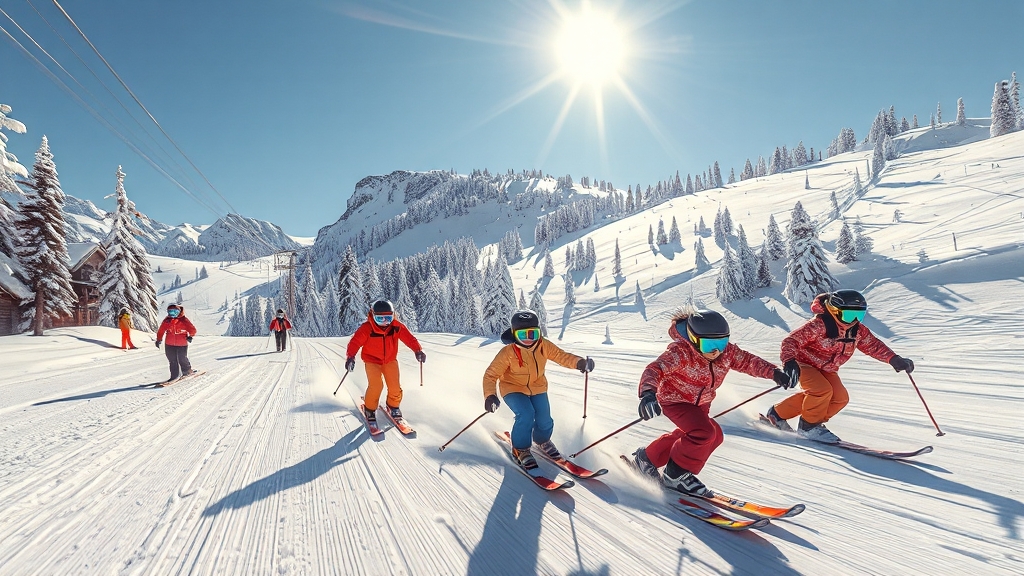 전국 스키장 개장 임박! (realistic 스타일)