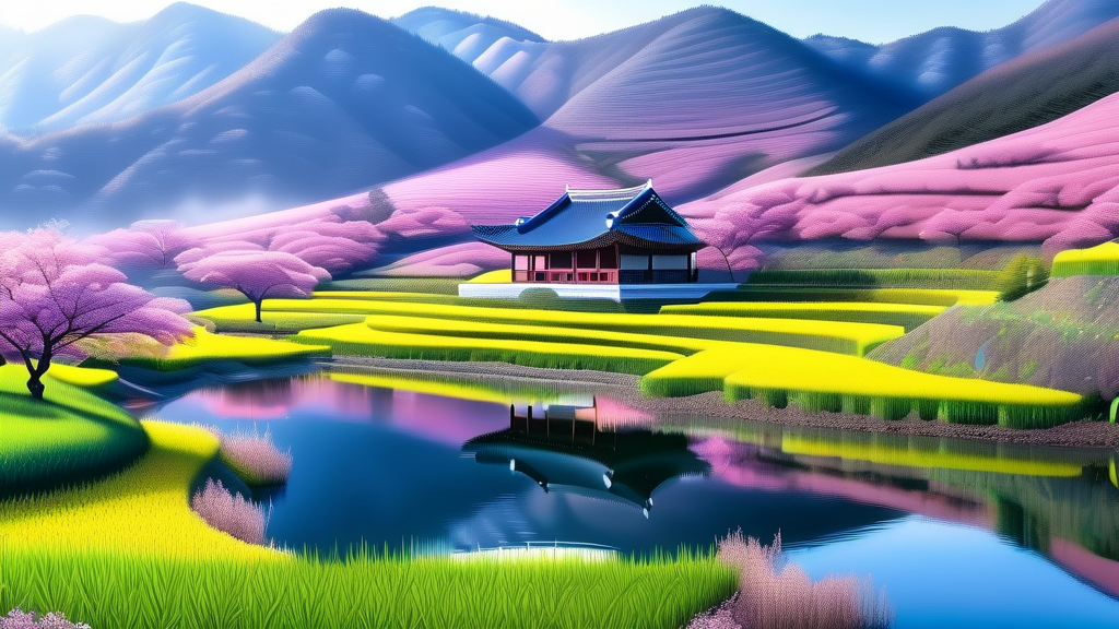 완주, 다채로운 매력의 여행 명소 (realistic 스타일)