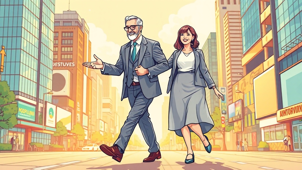 50대 맞춤 재취업 전략 (illustration 스타일)