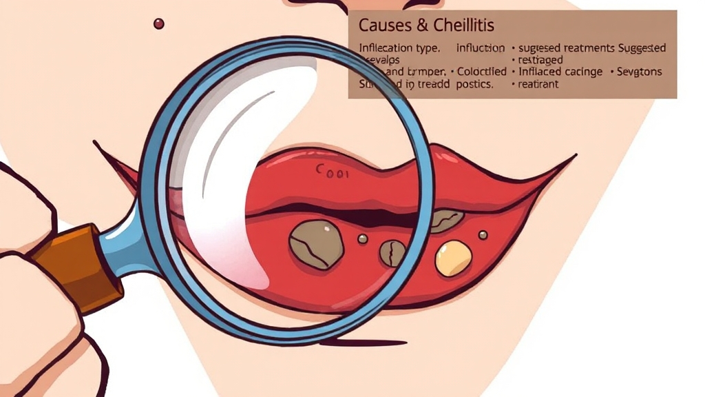 구순염이란? 증상 및 개요 (cartoon 스타일)