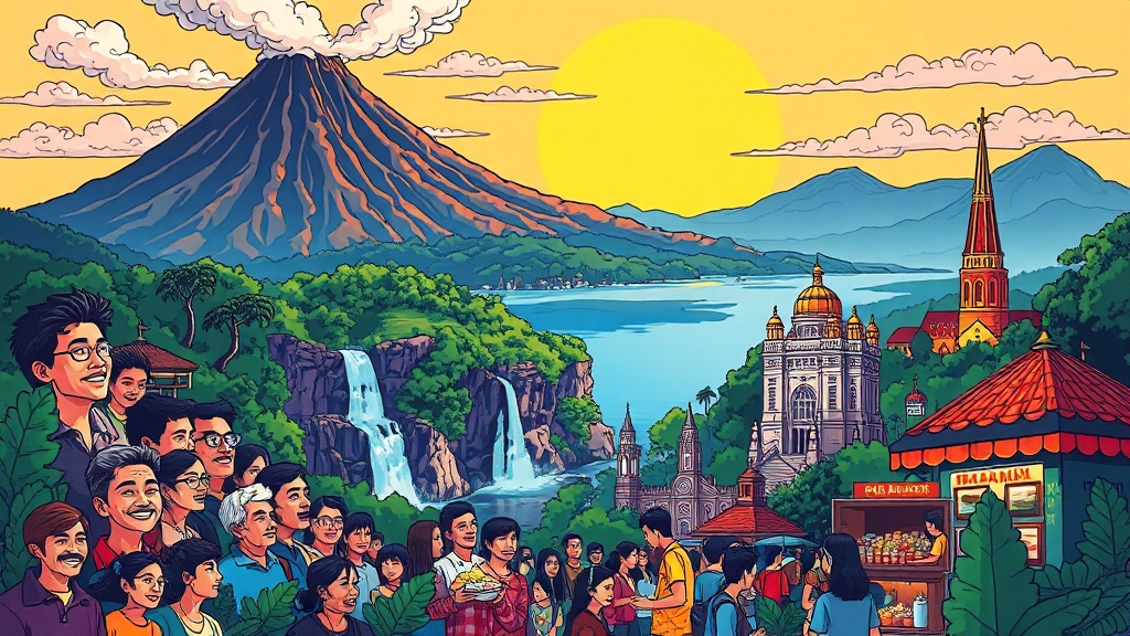 주변 관광 명소 (cartoon 스타일)