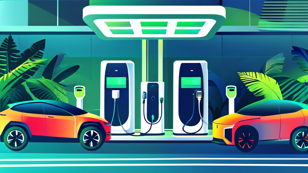 채비의 사업 구조와 기술 경쟁력 (illustration 스타일)