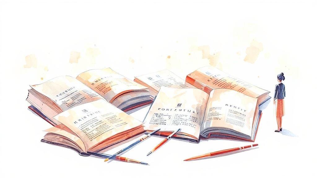 2025년 시험 일정 및 접수 방법 (watercolor 스타일)