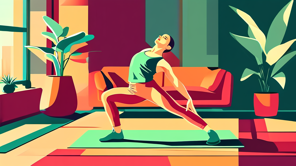 뭉친 발바닥 근육을 풀어주는 핵심 스트레칭 (illustration 스타일)