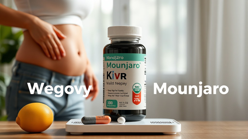 위고비 및 마운자로 가격 정보 (realistic 스타일)