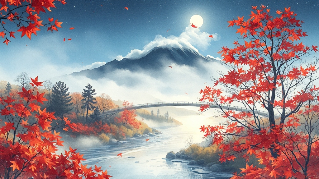 계절별 매력 (watercolor 스타일)