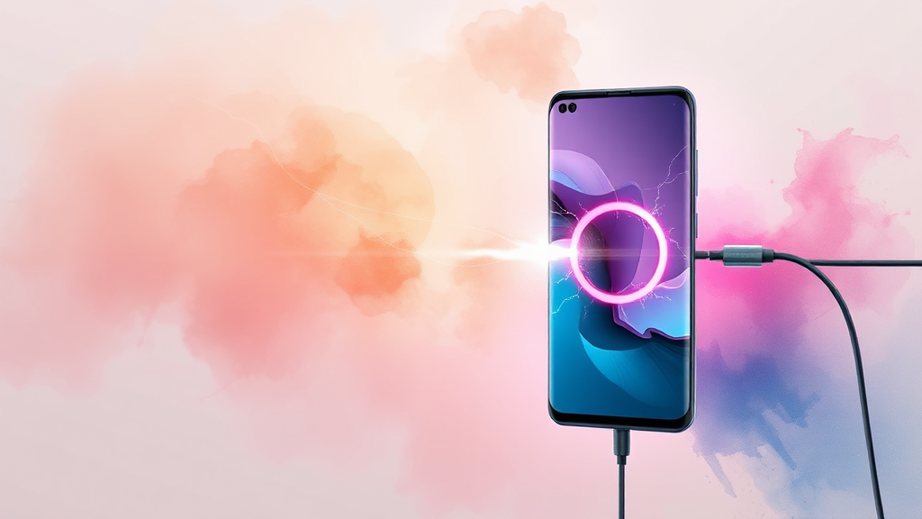 갤럭시 S26 고속 충전 스펙 및 기술 분석 (watercolor 스타일)