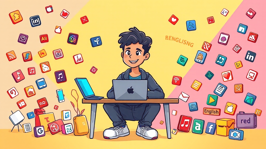 최고의 영어 공부 앱 TOP 10 완벽 가이드 (cartoon 스타일)