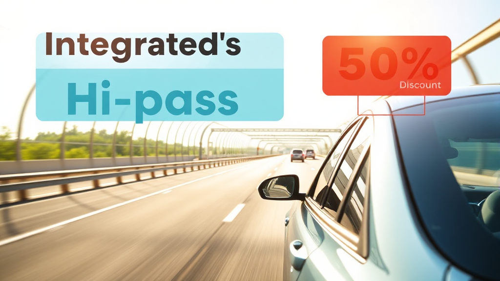 하이패스 감면 핵심 정보 (realistic 스타일)