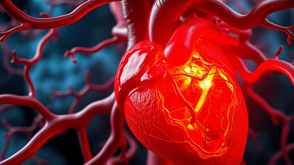 심근경색, 우리 몸의 엔진에 무슨 일이? (realistic 스타일)