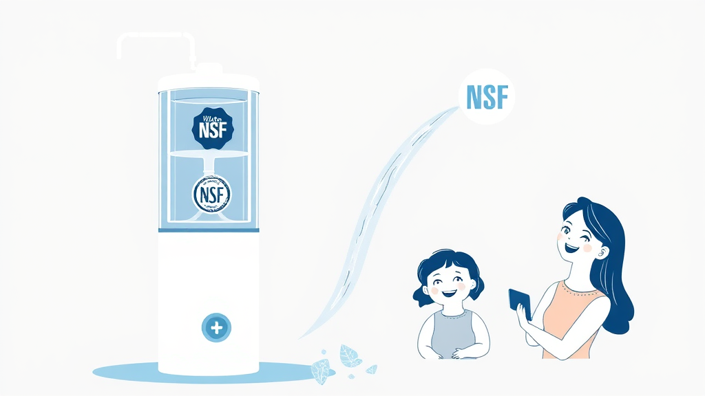 NSF 인증, 왜 중요할까요? (illustration 스타일)