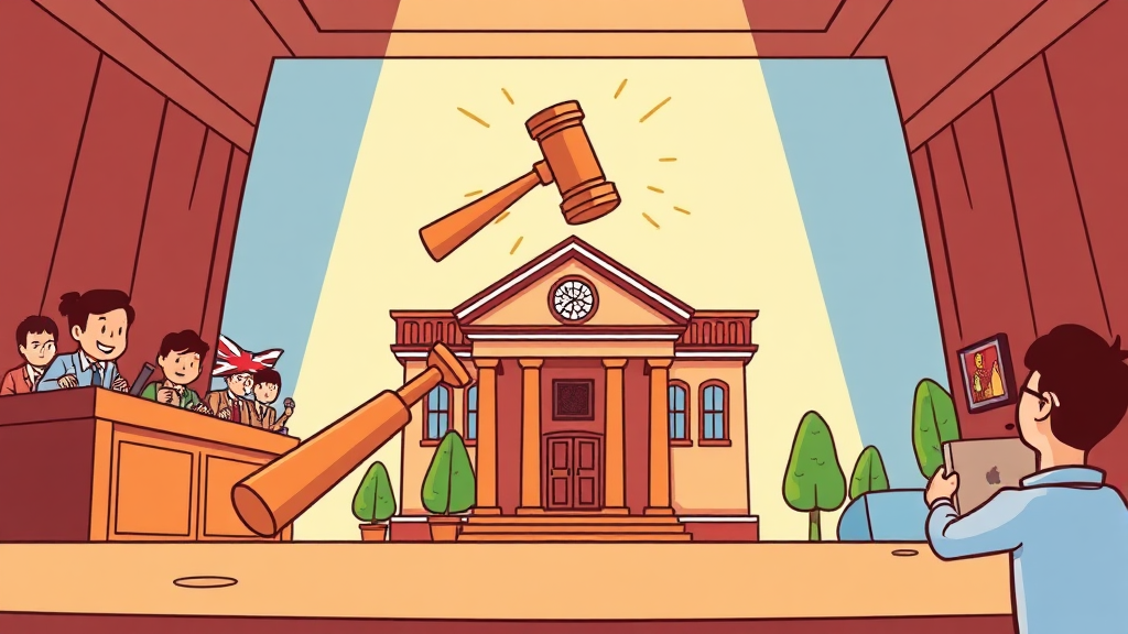 경매 절차 안내: 입찰부터 낙찰까지 (cartoon 스타일)