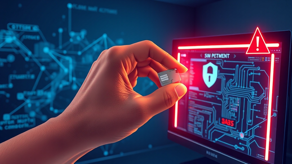 SKT의 대응 조치: 유심 교체와 보안 강화 (illustration 스타일)