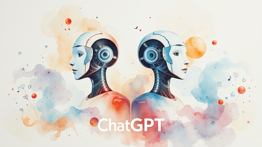 챗GPT 최신 업데이트 소식 (watercolor 스타일)