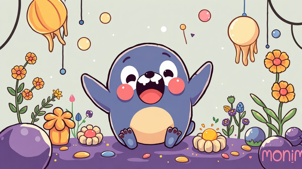 모니모 영어 퀴즈, 매일 바뀌는 단어와 함께하는 즐거움 (illustration 스타일)