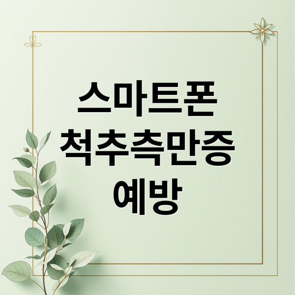 스마트폰
척추측만증
예방 (아이 척추측만증 스마트폰 자세)