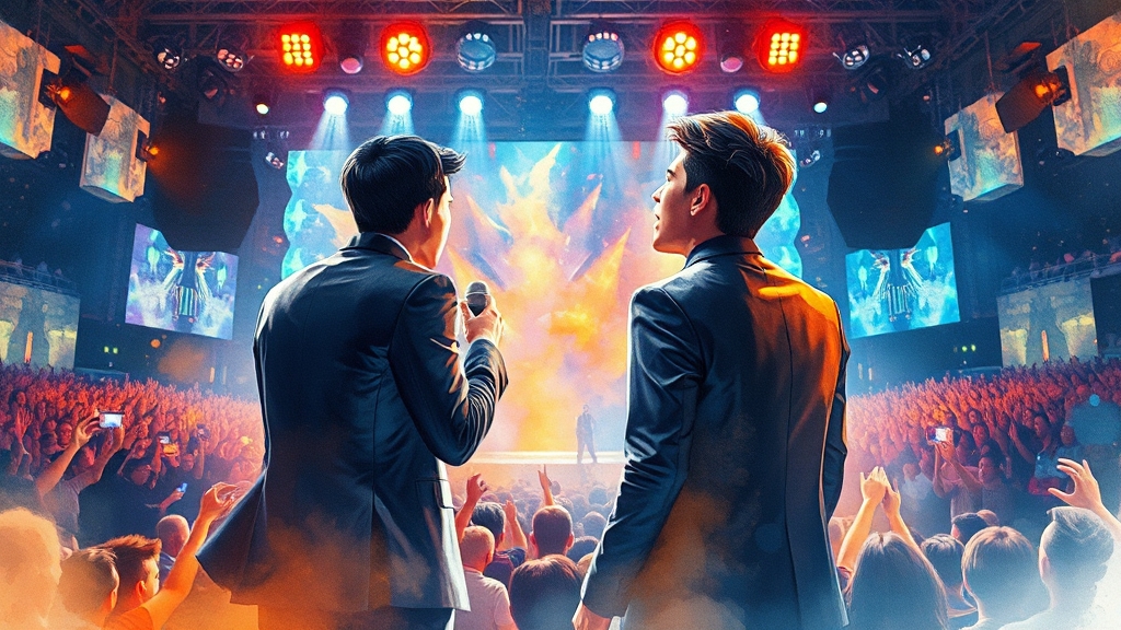 콘서트 라인업 전격 공개 (watercolor 스타일)