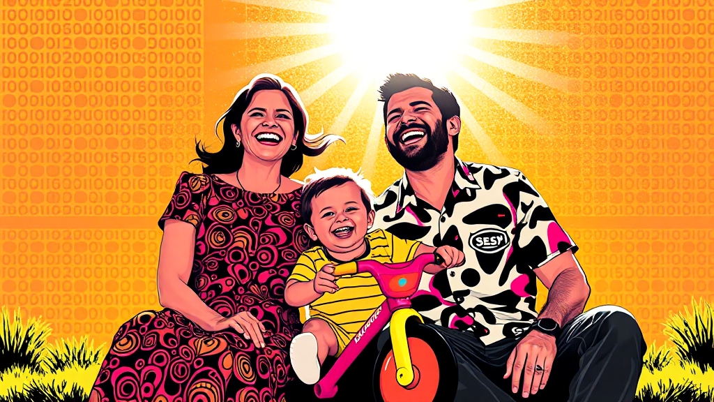 육아휴직, 행복한 육아의 시작 (popart 스타일)