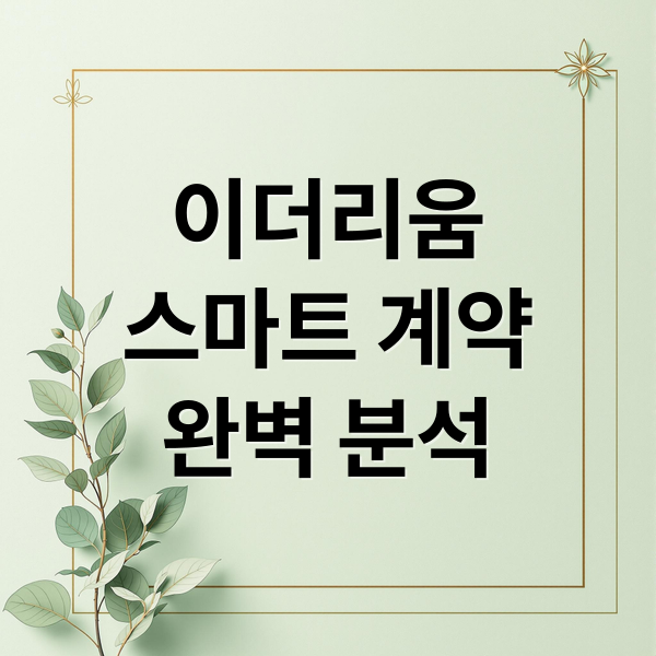 이더리움
스마트 계약
완벽 분석 (이더리움 스마트 계약)