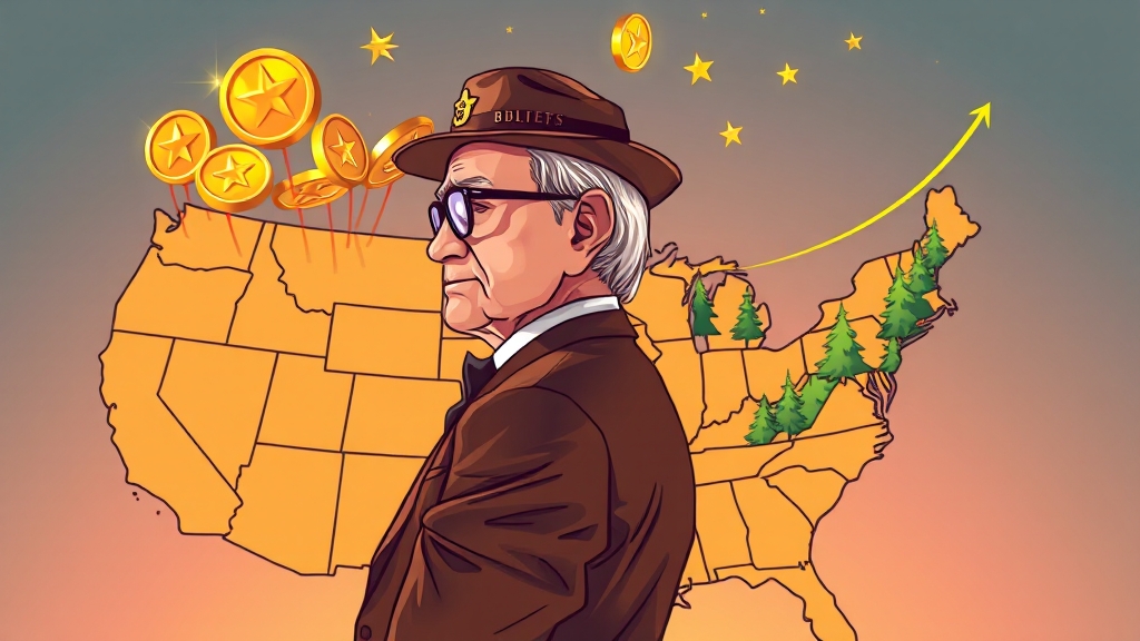 워런 버핏, ETF 투자를 말하다 (cartoon 스타일)