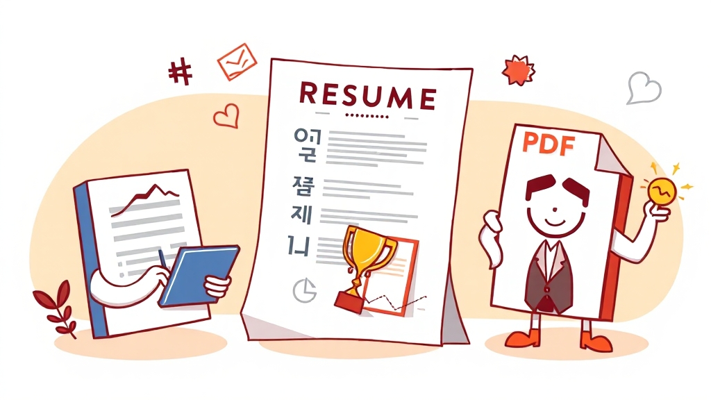 나에게 맞는 이력서 양식은? (cartoon 스타일)