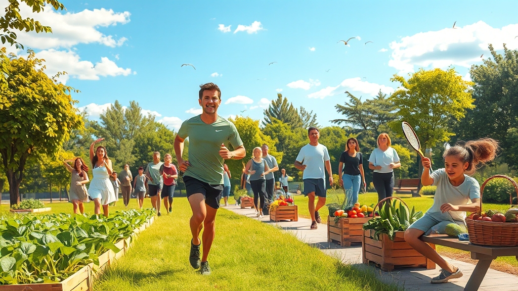 건강한 생활 습관으로 예방! (realistic 스타일)