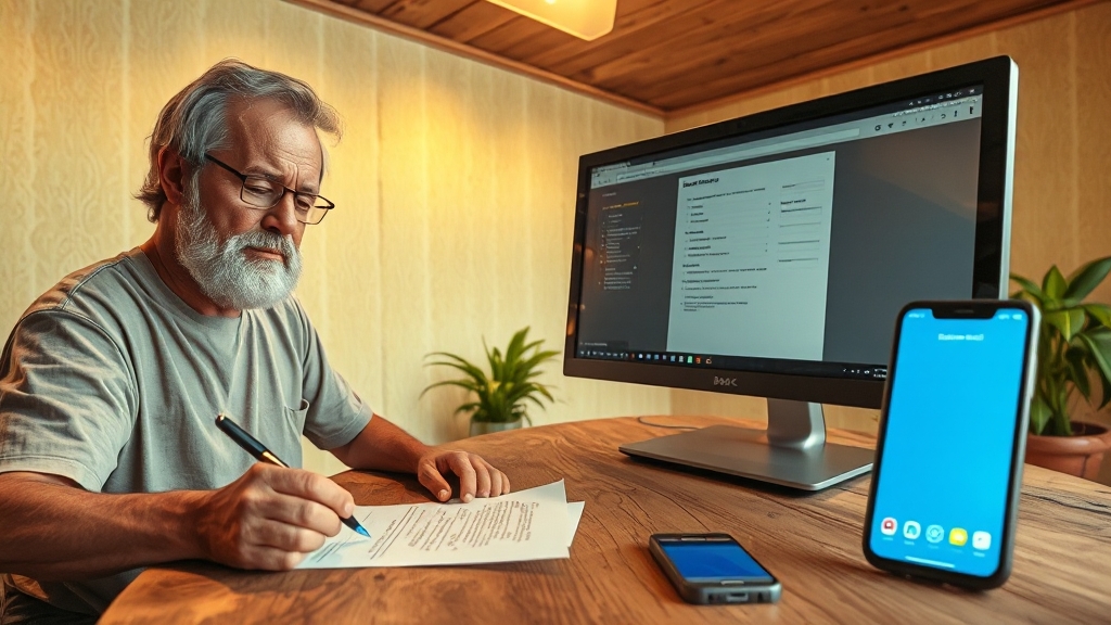 온라인 vs 오프라인, 신청 방법 선택! (realistic 스타일)