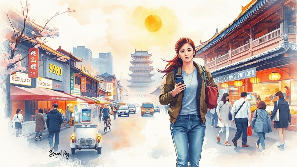 손목닥터9988과 함께 건강한 서울! (watercolor 스타일)