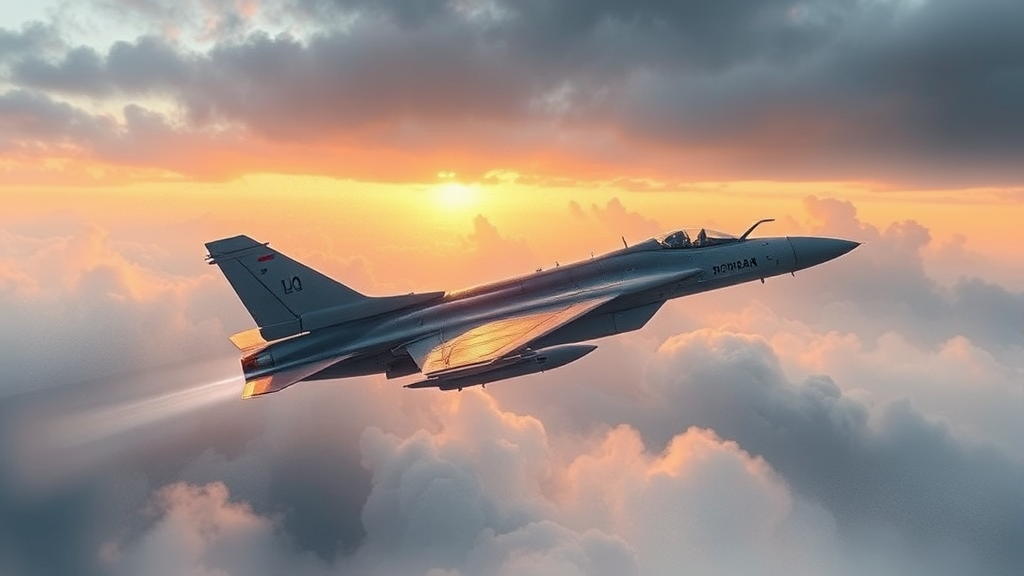 중동 전운 속 방공망 투자 수요 증가 (watercolor 스타일)