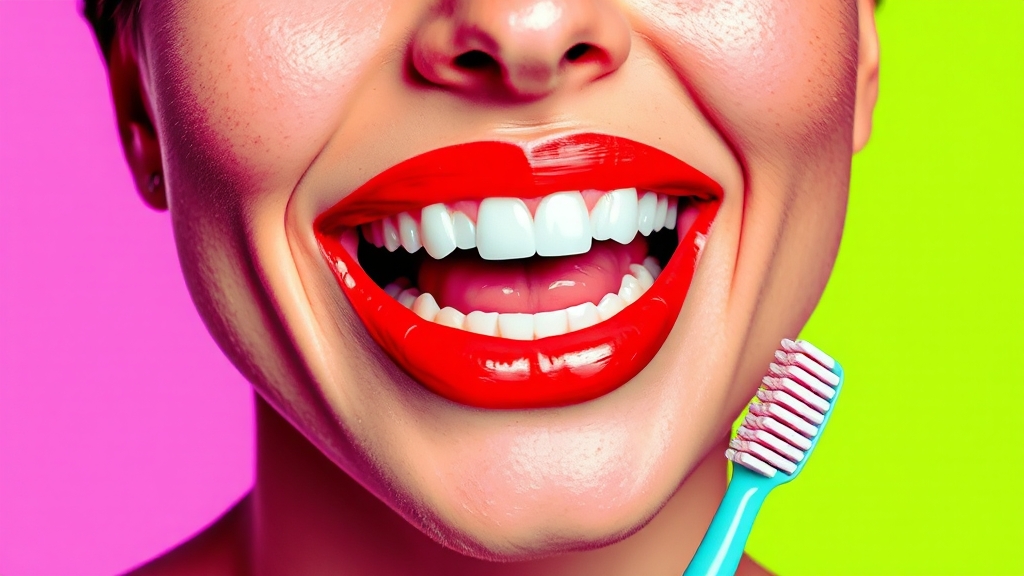 올바른 칫솔질, 치주염 예방의 기본! (popart 스타일)