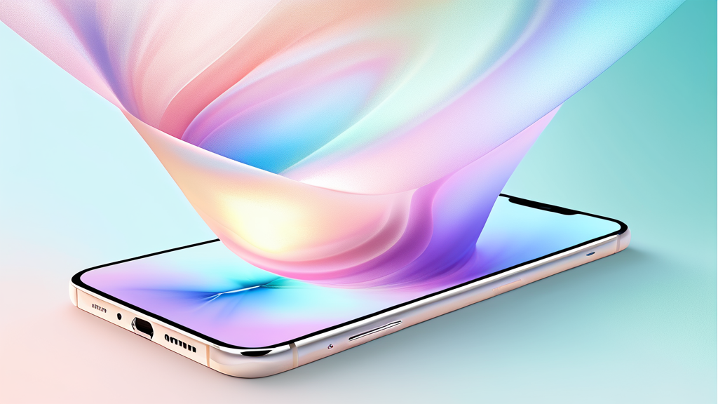 아이폰 폴드: 혁신적인 접이식 스마트폰의 등장 (watercolor 스타일)