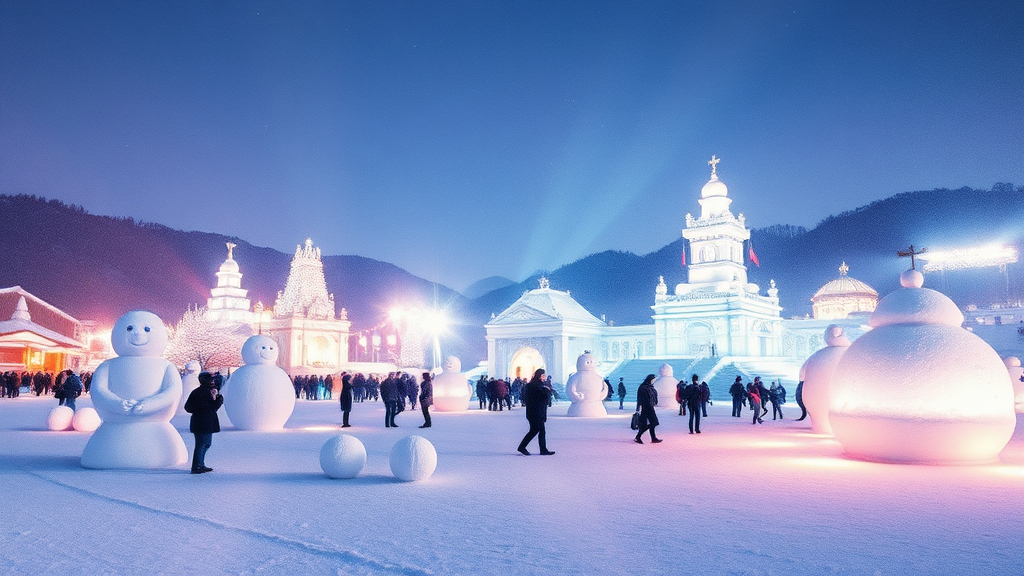 눈축제, 어떤 축제일까? (watercolor 스타일)