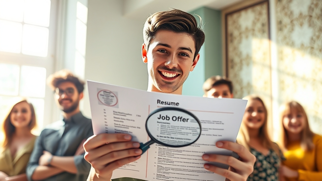 합격률 높이는 이력서 팁 (realistic 스타일)