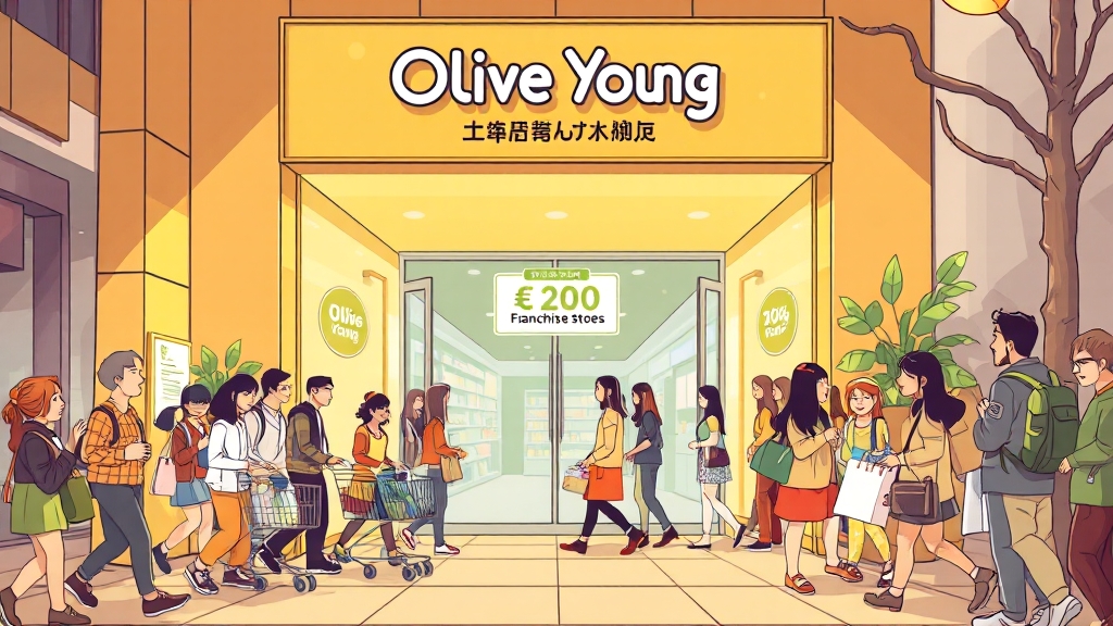 올리브영 사용 가능 매장 확인법 (cartoon 스타일)