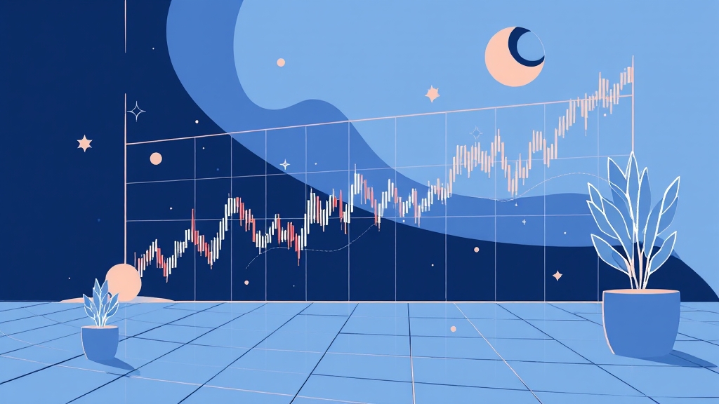 차트 분석으로 주가 예측 (illustration 스타일)