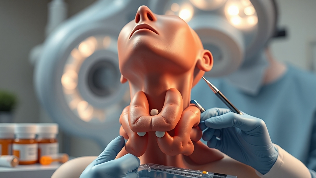 갑상선 기능항진증 치료법 (realistic 스타일)