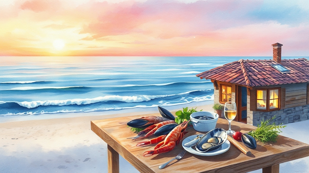 숙박 & 맛집 정보 (watercolor 스타일)