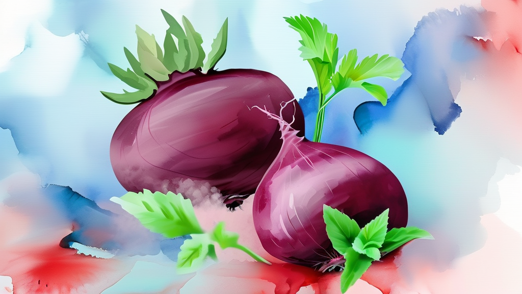 혈관 건강, 비트로 튼튼하게 관리하기 (watercolor 스타일)