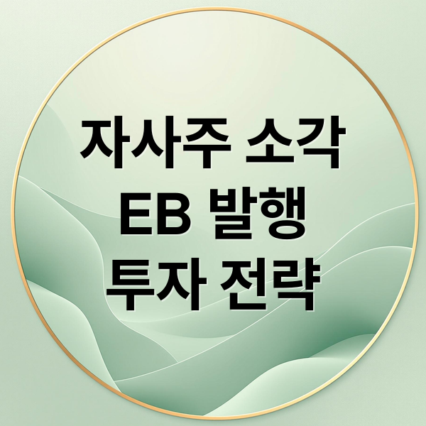 자사주 소각
EB 발행
투자 전략 (자사주 소각 EB)