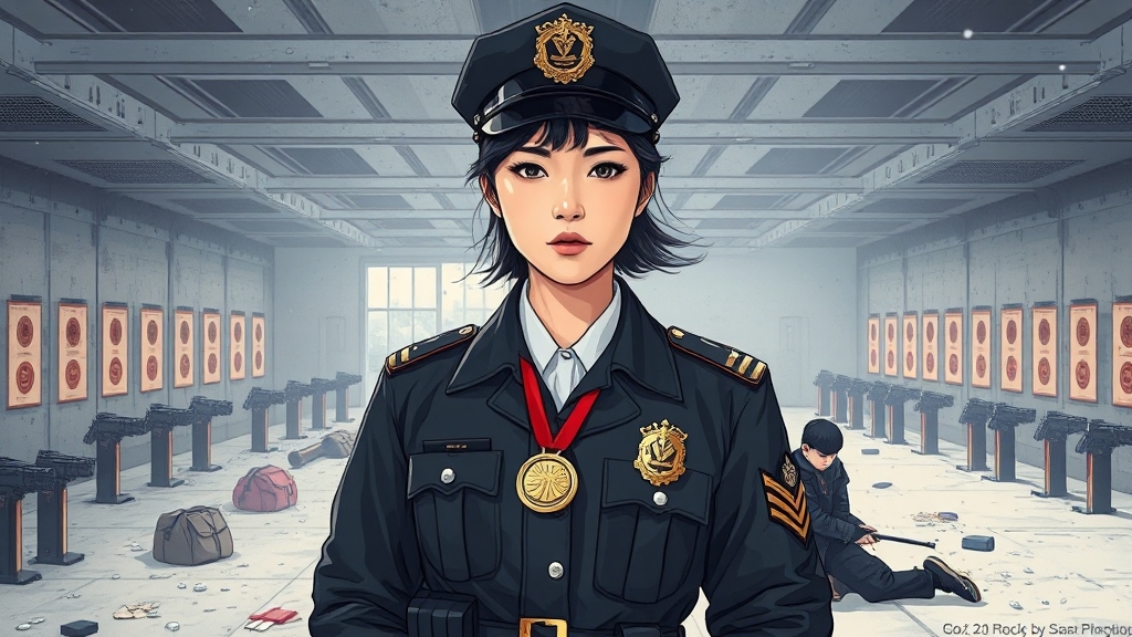 김소현, 프로페셔널한 여성 경찰 (illustration 스타일)