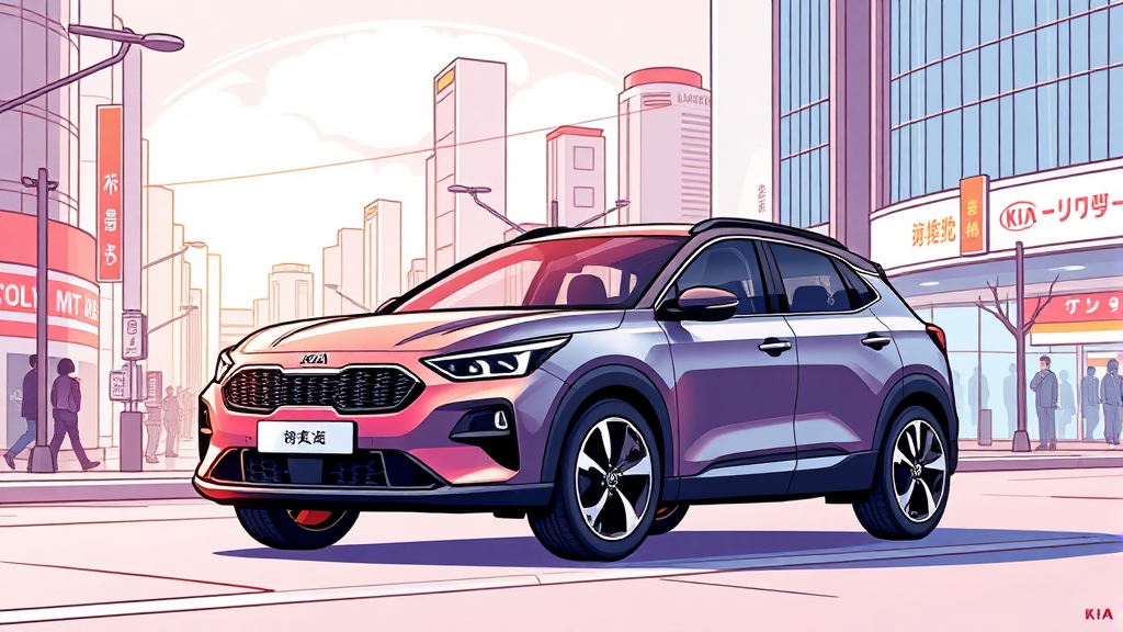 기아자동차 시장, 최신 트렌드 (illustration 스타일)
