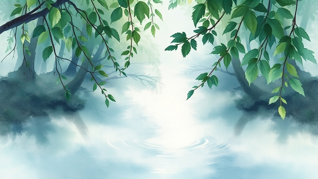 스트레스 완화 효과 (watercolor 스타일)