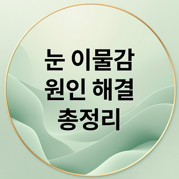 눈 이물감
원인 해결
총정리 (눈에 기어다니는 느낌의  이물감, 이거 어떤 증상이고, 어떻게 해결해야할까?)
