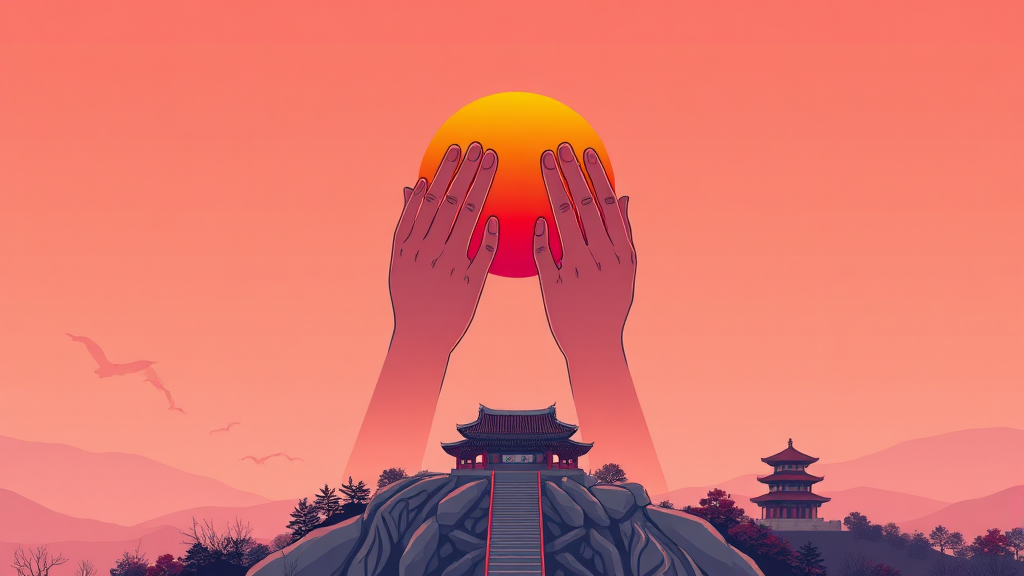 동해안 해돋이 명소 비교 (illustration 스타일)