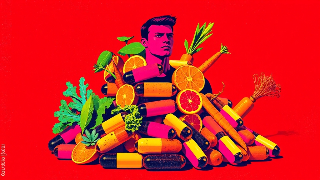 건강기능식품 활용 가이드 (popart 스타일)